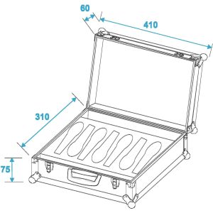 ROADINGER Microphone Case Road 7 Microphones black - skrzynia na mikrofony