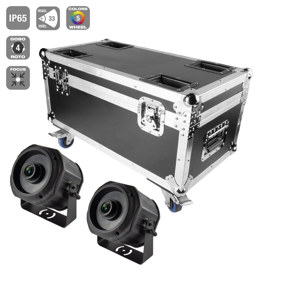 Flash 2xLED LOGO PROJECTOR 200W IP65 33 degrees + CASE v.11.21 (F7300255)