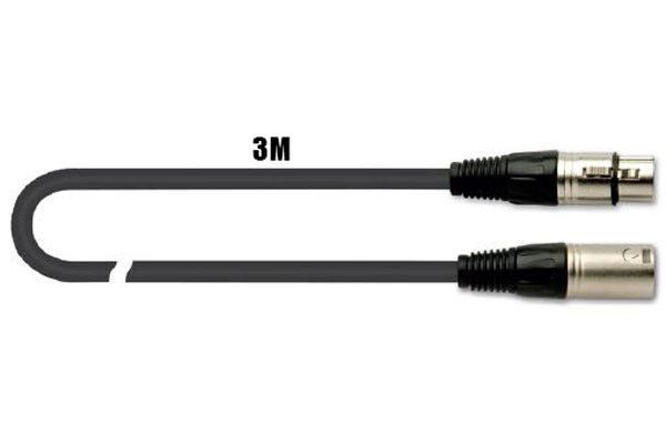 QUIK LOK MX-775-3 - Kabel mikrofonowy XLR (3m)