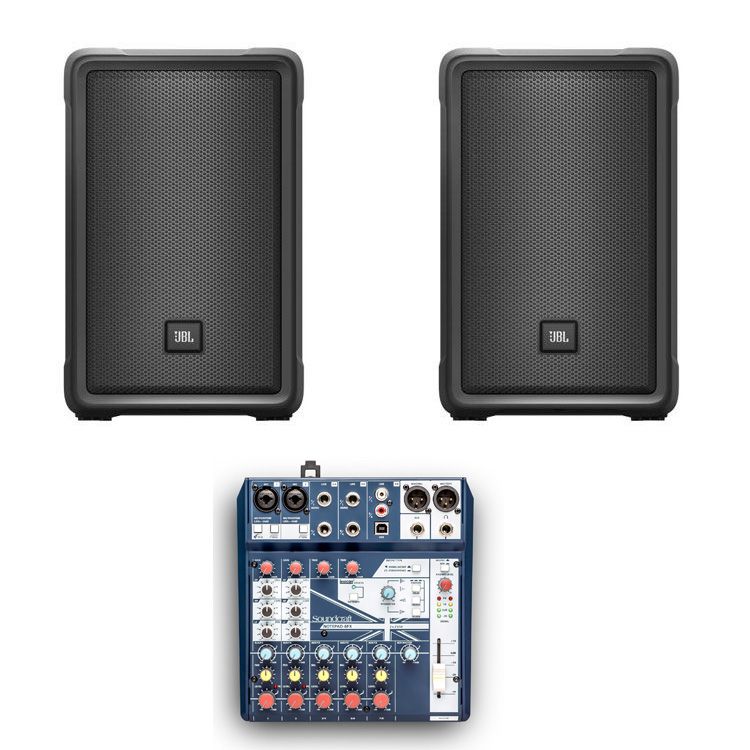 JBL 2x IRX108BT + Notepad 8FX - aktywny zestaw nagłośnieniowy z bluetooth + mikser