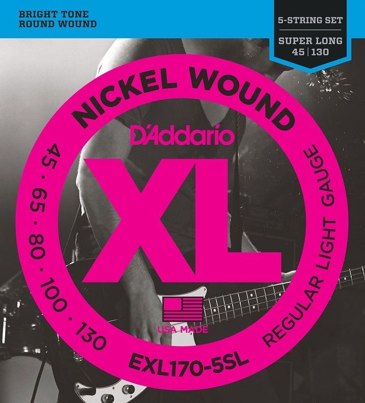 Daddario EXL170-5SL 45-130 - struny do gitary basowej