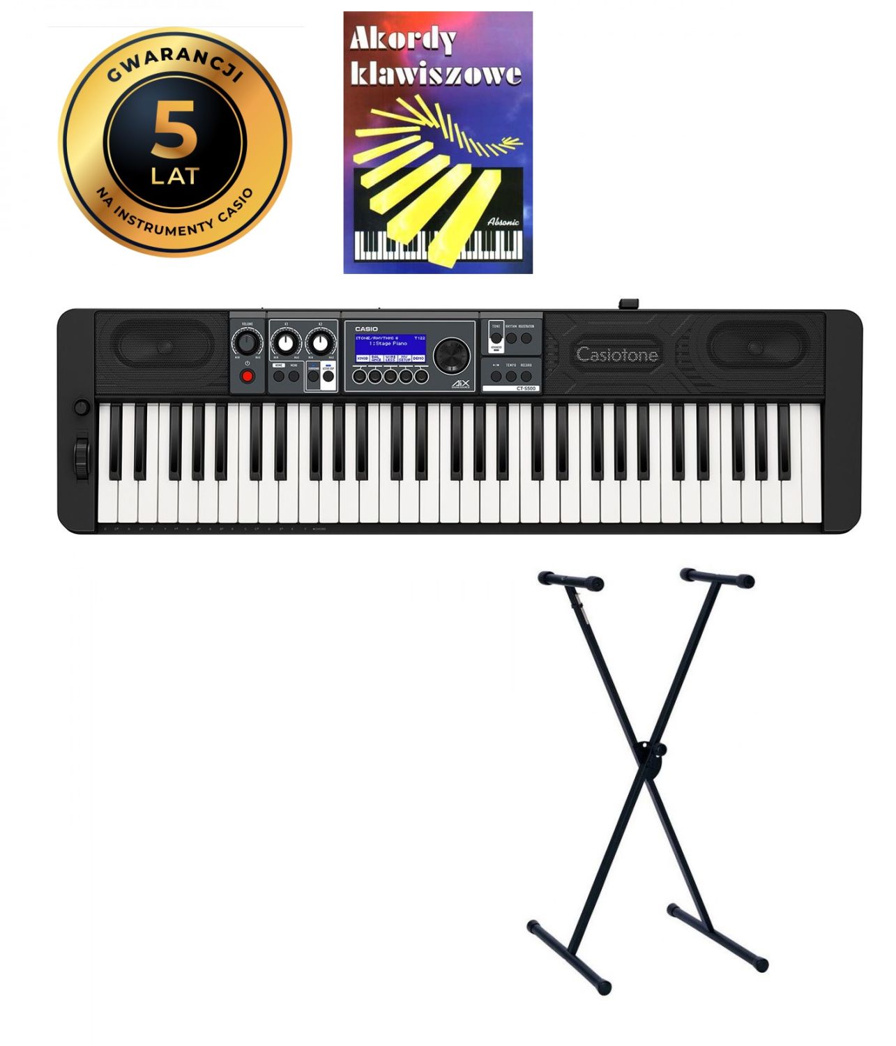 CASIO CT-S500 - keyboard + statyw + książeczka