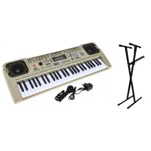 Keyboard Organy MQ-807 USB z zasilaczem, mikrofonem i statywem