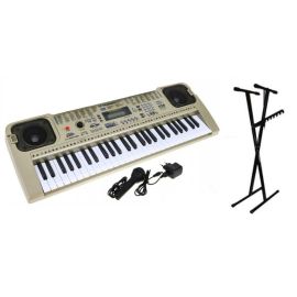 Keyboard Organy MQ-807 USB z zasilaczem, mikrofonem i statywem