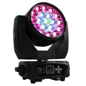 LED Moving Head 19x15W RGBW Wash/Zoom Stage Lights for Church Theater