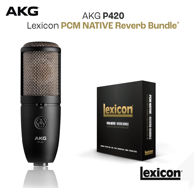 AKG P420 Lexicon PCM Native Reverb Bundle - Zestaw Mikrofonu Pojemnościowego I Paczki Reverbów