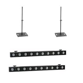 Showtec 2x Sunstrip Active MK2 + 2x Gravity LS 331 B  - zestaw belki + statywy