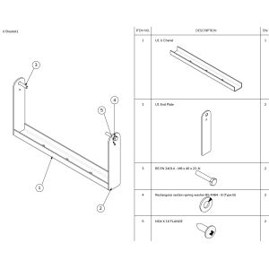 Optimal Audio U Bracket A (Black) - Uchwyt typu U do Cuboid 8 (czarny)