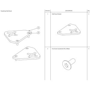 Optimal Audio Wall Mount (Black) - Ścienny /stołowy zestaw montażowy do SmartAmp (czarny)
