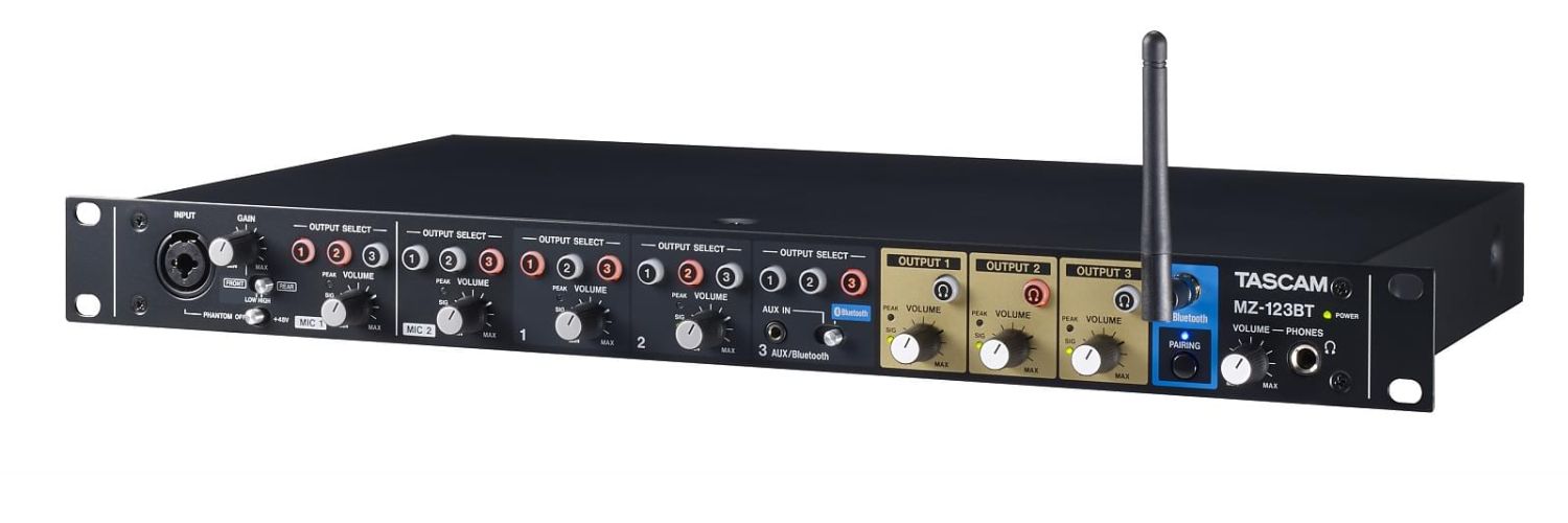 Tascam MZ-123BT - Wielostrefowy mikser fonii z Bluetooth