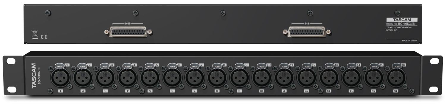 Tascam BO-16DX IN - Panel przyłączeniowy