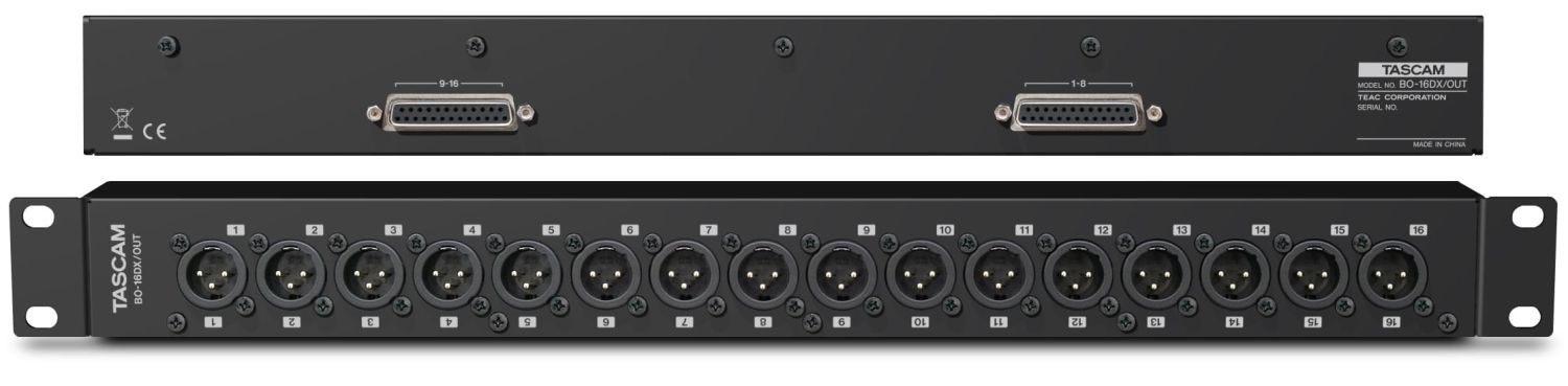 Tascam BO-16DX OUT - Panel przyłączeniowy