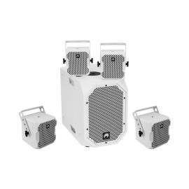 OMNITRONIC Set BOB-10A + 4x BOB-4 - Zestaw Nagłośnieniowy (Biały)