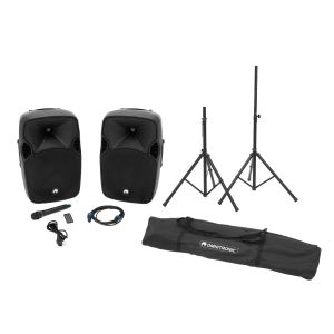 OMNITRONIC Set XFM-212AP + Speaker stand MOVE MK2 - Zestaw Nagłośnienia Ze Statywami i akcesoriami