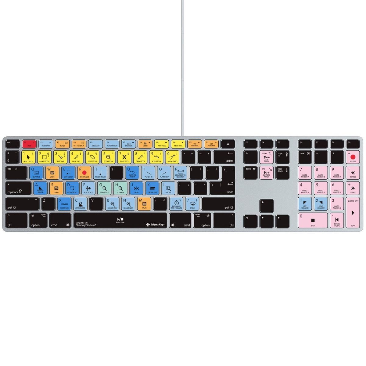 EditorsKeys- Cubase Live Keyboard Covers (for iMac Wired keyboard 2007-2016) EditorsKeys - Cubase Live Keyboard Covers (for iMac Wired keyboard 2007-2016)