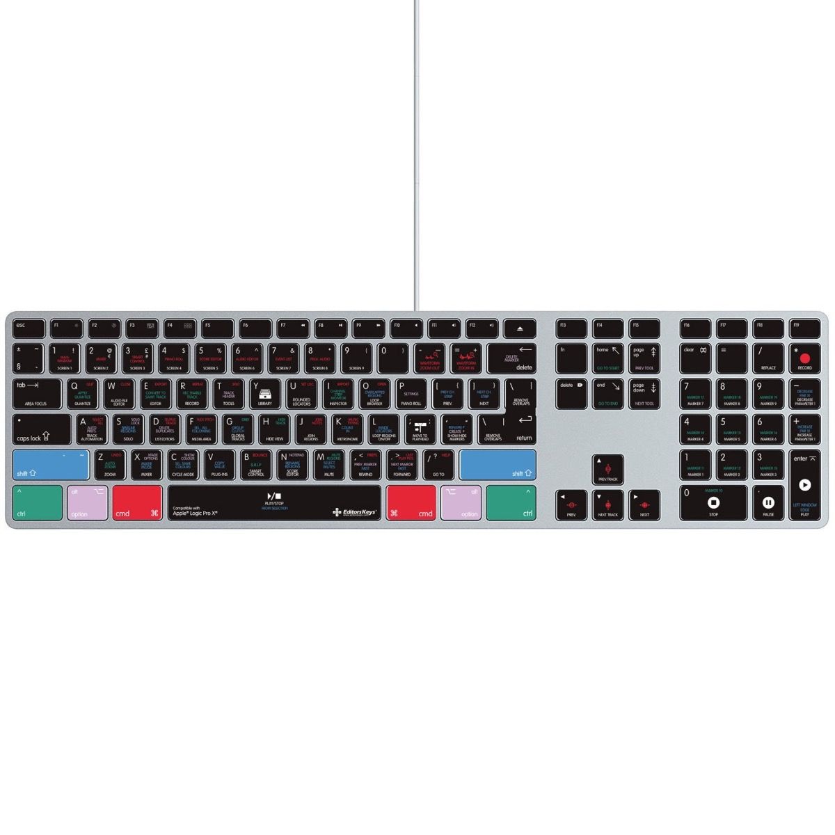 EditorsKeys- Logic Pro Keyboard Covers (for iMac Wired keyboard 2007-2016) EditorsKeys - Logic Pro Keyboard Covers (for iMac Wired keyboard 2007-2016)