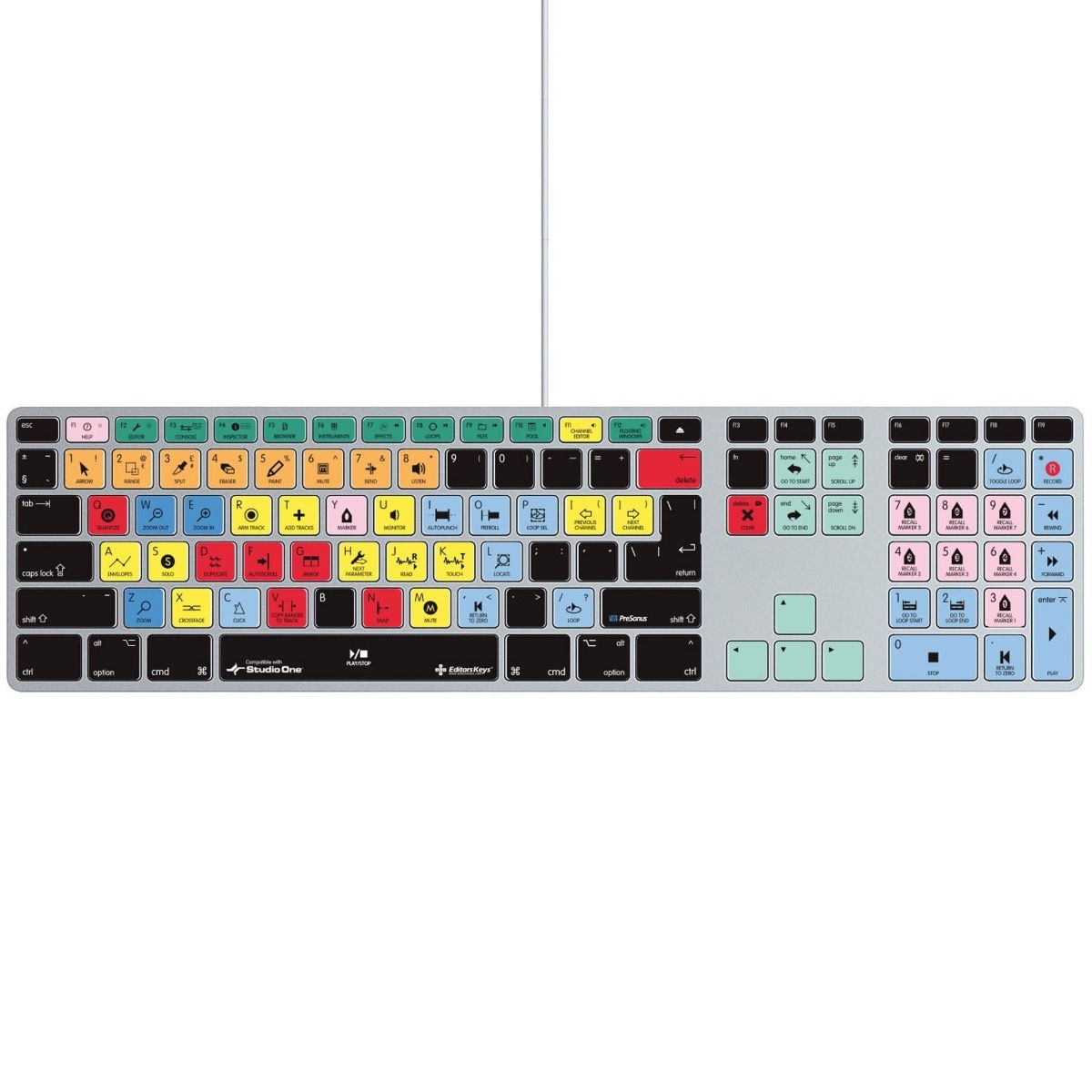 EditorsKeys- Studio One Keyboard Covers (for iMac Wired keyboard 2007-2016) EditorsKeys - Studio One Keyboard Covers (for iMac Wired keyboard 2007-2016)