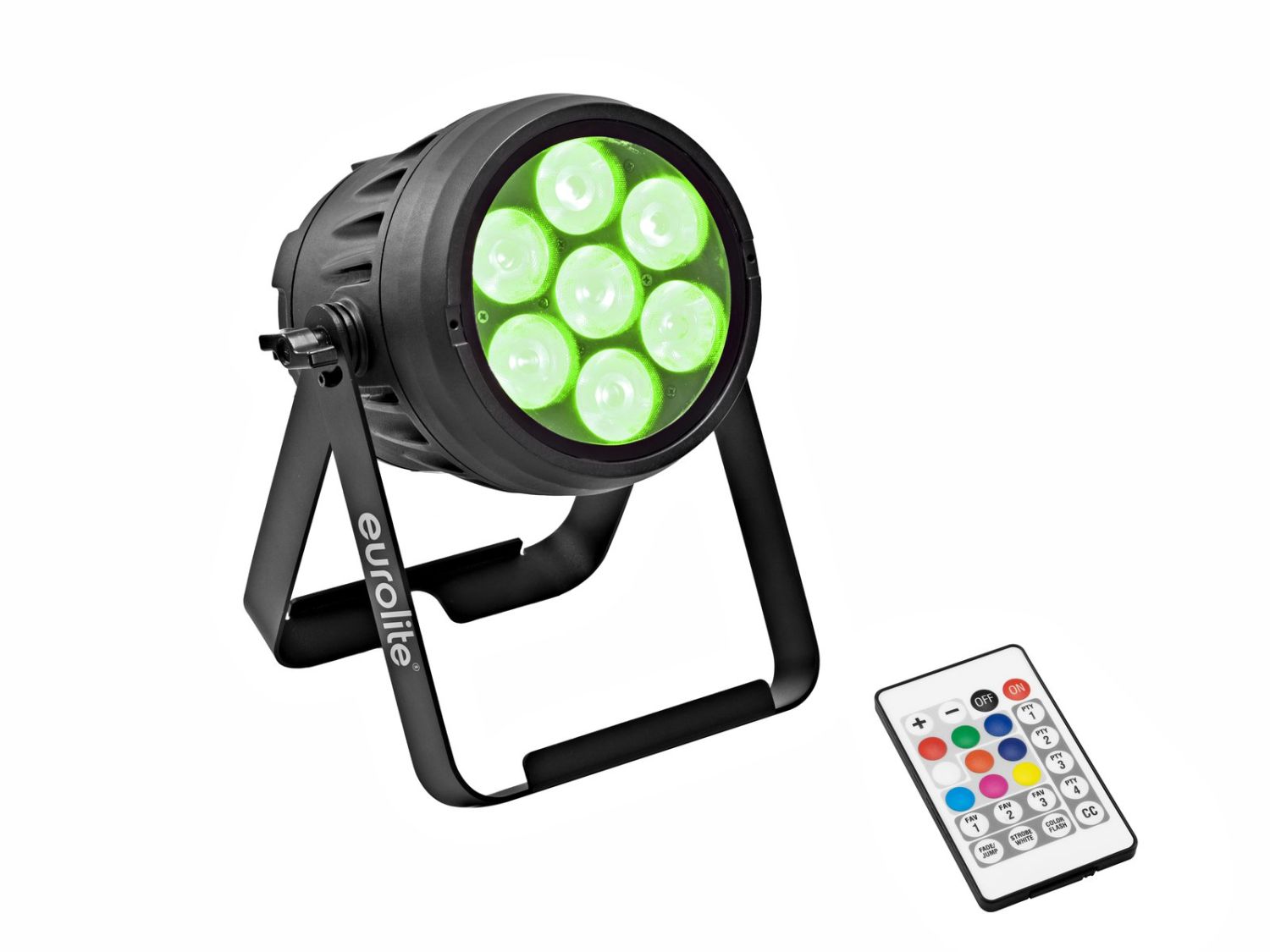 EUROLITE LED IP PAR 7x10W RGBL spot - Reflektor LED PAR wodoodporny