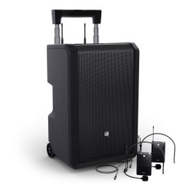 LD Systems ANNY 10 BPH 2 B5 - 10-calowy głośnik Bluetooth PA z akumulatorem, mikserem i 2 x mikrofonem nagłownym