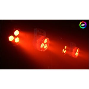 LIGHT4ME TRI PAR 3x4W LED RGBW mocny mobilny BLACK