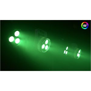 LIGHT4ME TRI PAR 3x4W LED RGBW mocny mobilny BLACK