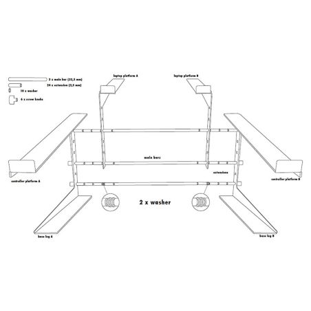 STAND4ME LT PRO statyw pod laptop kontroler mikser
