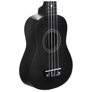 NN UK 01 BLACK ukulele sopranowe czarne pokrowiec