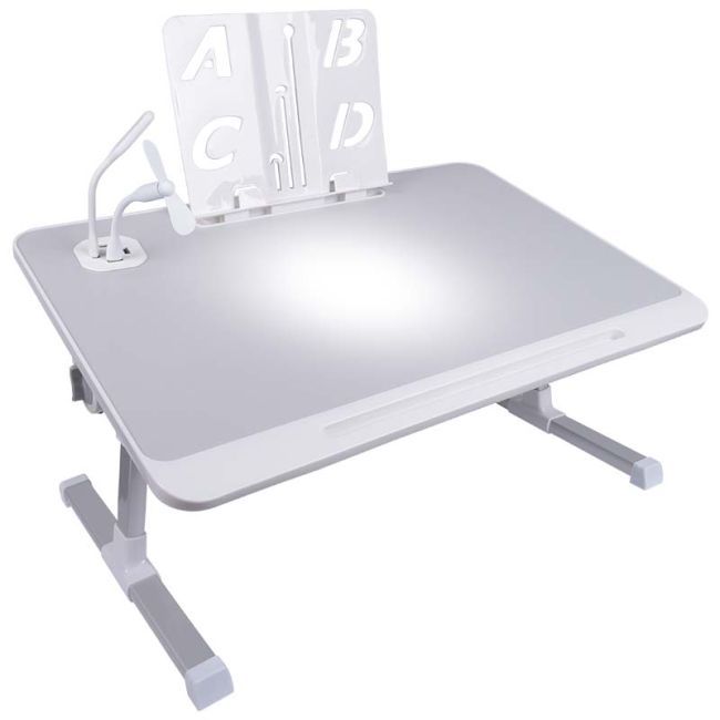 NN D1 stolik na łóżko port USB lampka wiatraczek NN D1 stolik na łóżko port USB lampka wiatraczek szuflada pulpit