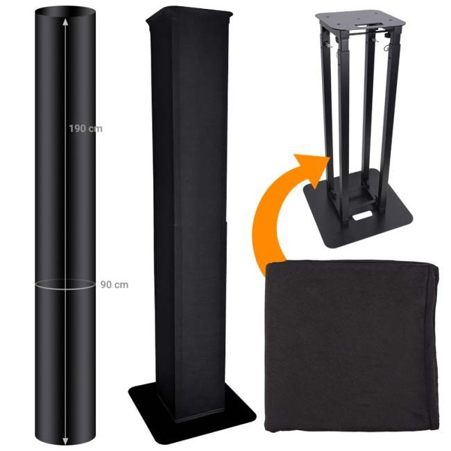 DNA TOTEM TOWER SCRIM BK materiał czarna lycra os. DNA TOTEM TOWER SCRIM BK materiał czarna lycra os.