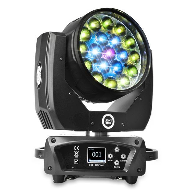 LIGHT4ME ZOOM WASH 19x15W głowica ruchoma LED RGBW LIGHT4ME ZOOM WASH 19x15W głowica ruchoma LED RGBW
