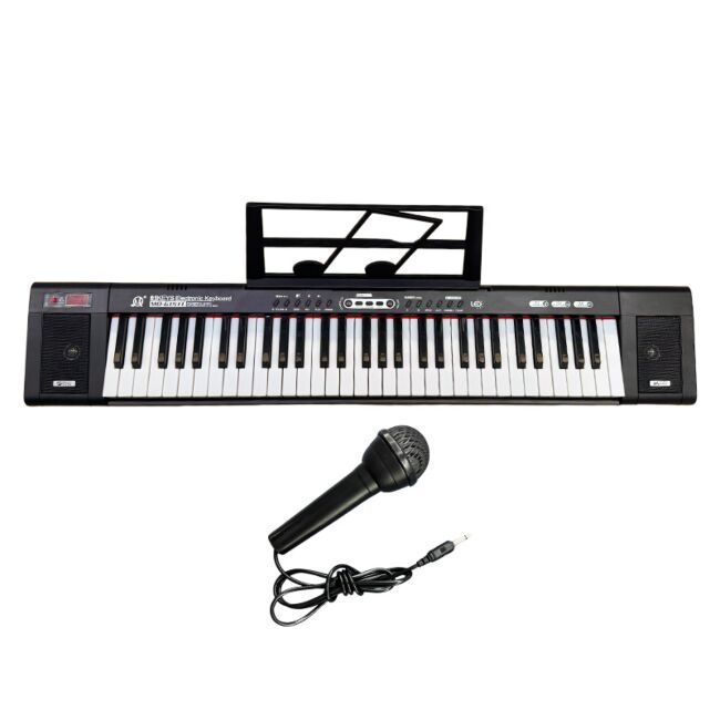 MQ 6151L KEYBOARD edukacyjny podświetlane klawisze MQ 6151L KEYBOARD edukacyjny podświetlane klawisze organy dla dzieci do nauki gry mikrofon