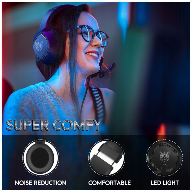 ONIKUMA K19 słuchawki gamingowe dla graczy RGB LED