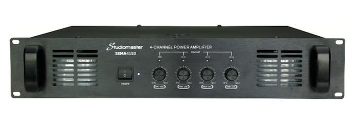 STUDIOMASTER ISA4150 4x150W 100V LINE POWER AMPLIFIER STUDIOMASTER ISA4150 4x150W 100V LINE POWER AMPLIFIER - Końcówka Mocy