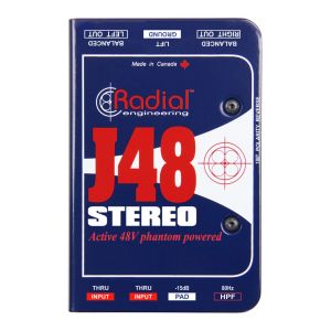 RADIAL J48 Stereo - Di-box aktywny z zasialniem phantom