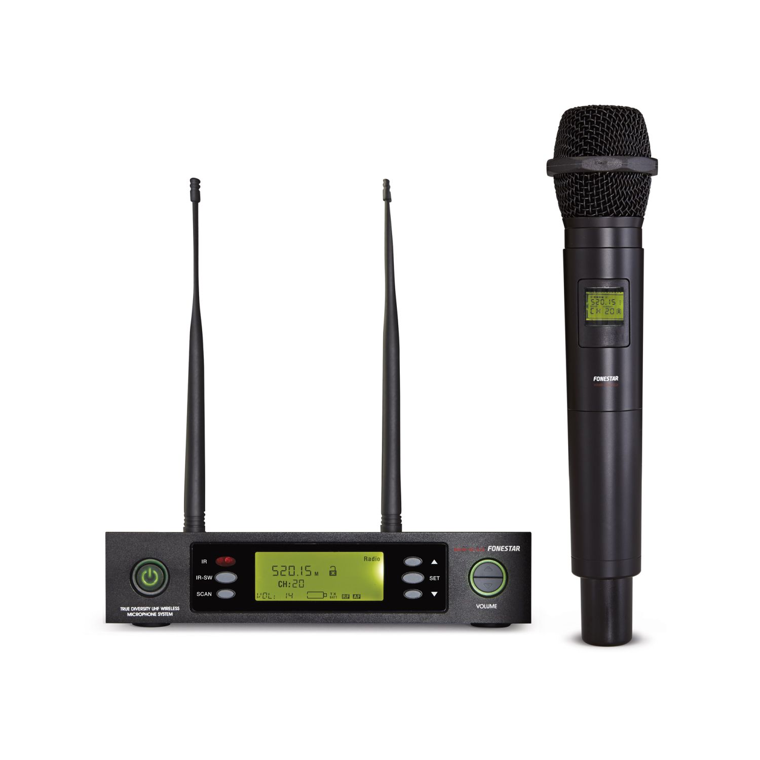 FONESTAR 1 channel UHF wireless microphone system MSH-887-631 FONESTAR MSH-887-631 - system bezprzewodowy doręczny