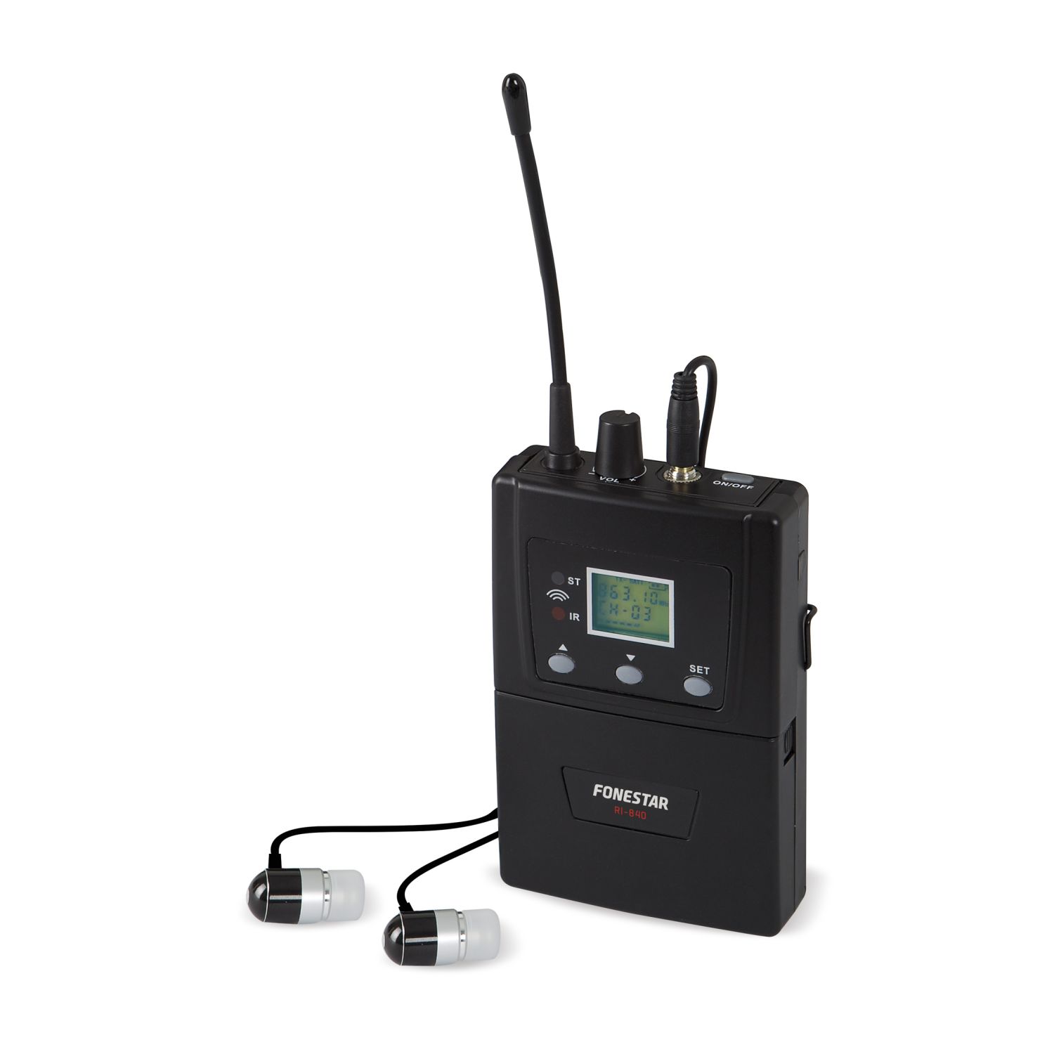 FONESTAR UHF in ear monitor belt-pack wireless receiver RI-840-512 FONESTAR UHF in ear monitor belt-pack wireless receiver RI-840-512