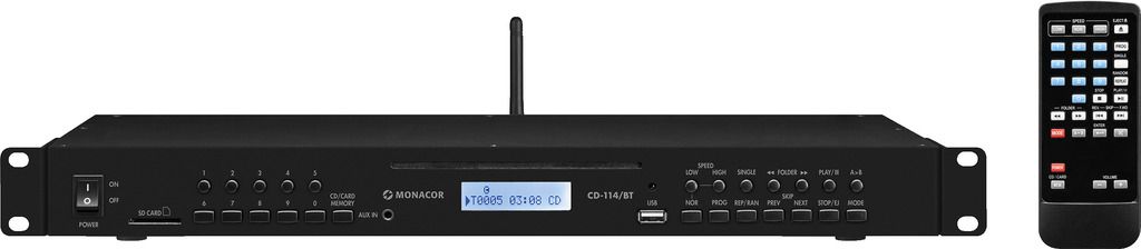 Monacor CD-114/BT - odtwarzacz CD/MP3 z bluetooth