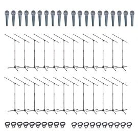 Shure Beta 58A - zestaw 20 mikrofonów + statywy + kable