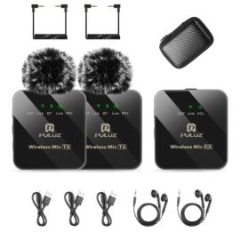 PULUZ PU3154B mikrofon bezprzewodowy 2x nadajnik