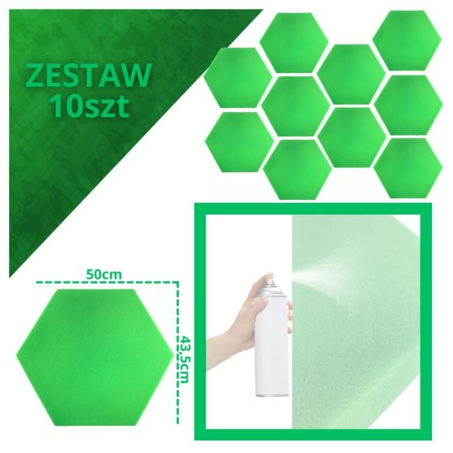 DNA AM3 GN panel akustyczny zestaw 10 szt. zielony DNA AM3 GN panel akustyczny zestaw 10 szt. zielony