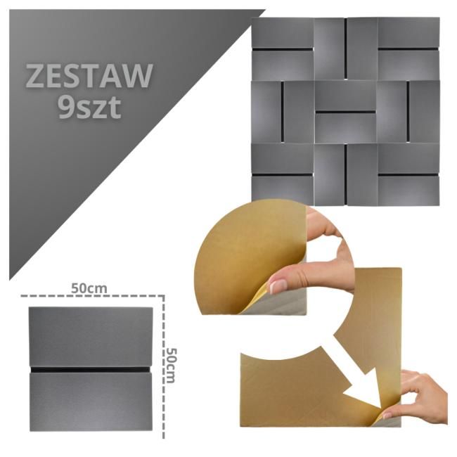DNA AM6 GY panel akustyczny zestaw 9 szt. szary DNA AM6 GY panel akustyczny zestaw 9 szt. szary