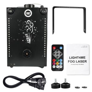  LIGHT4ME FOG LASER wytwornica dymu mgły LED efekt lasera timer pilot