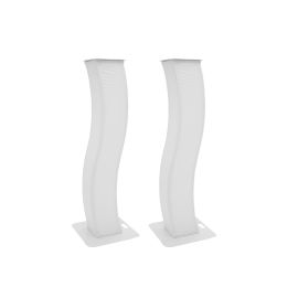 EUROLITE 2x Stage Stand 150cm curved incl. Cover and Bag, white - towery pod głowy ruchome (para)