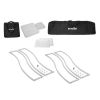 EUROLITE 2x Stage Stand 150cm curved incl. Cover and Bag, white - towery pod głowy ruchome (para)