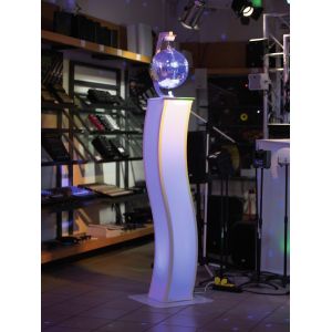 EUROLITE 2x Stage Stand 150cm curved incl. Cover and Bag, white - towery pod głowy ruchome (para)