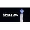 EUROLITE 2x Stage Stand 150cm curved incl. Cover and Bag, white - towery pod głowy ruchome (para)
