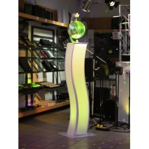 EUROLITE 2x Stage Stand 150cm curved incl. Cover and Bag, white - towery pod głowy ruchome (para)