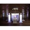 EUROLITE 2x Stage Stand variable incl. Cover and Bag, white - regulowane towery pod głowy ruchome (para)