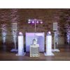 EUROLITE 2x Stage Stand variable incl. Cover and Bag, white - regulowane towery pod głowy ruchome (para)