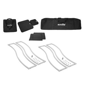 EUROLITE 2x Stage Stand 150cm incl. Cover and Bag, black - towery pod głowy ruchome (para)